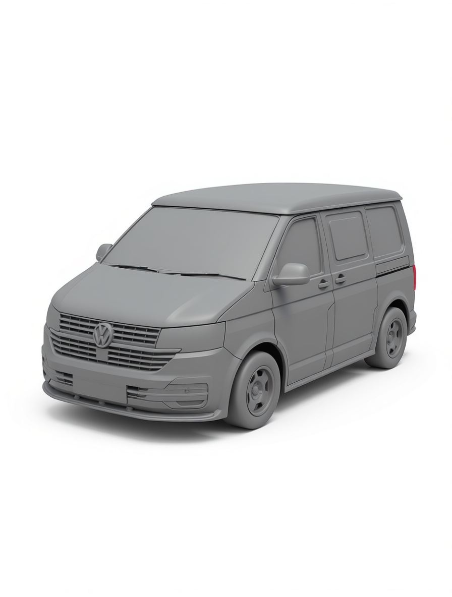 Volkswagen Transporter T6 Van Model free 3D printable STL