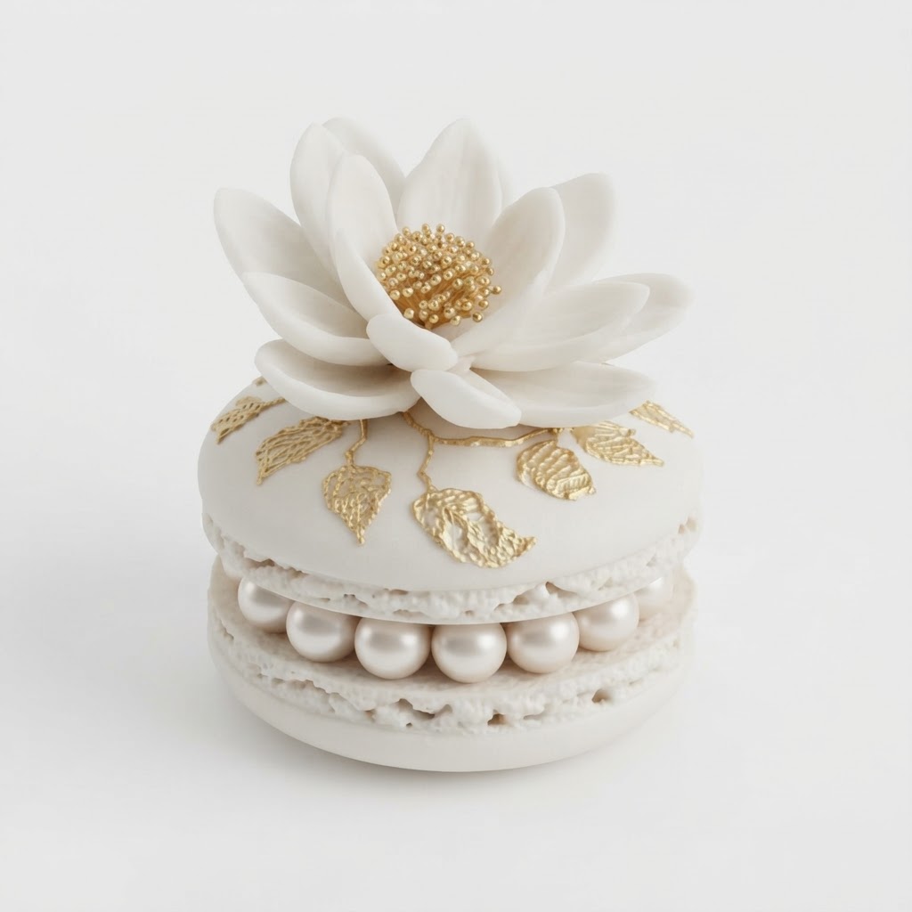 Floral Macaron Sculpture free 3D printable STL