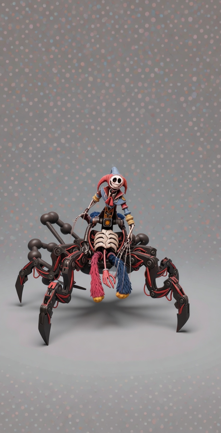 Jester Skeleton Spider Figurine free 3D printable STL