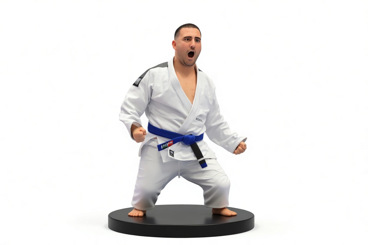 Brazilian Jiu-Jitsu Fighter Figurine free 3D printable STL