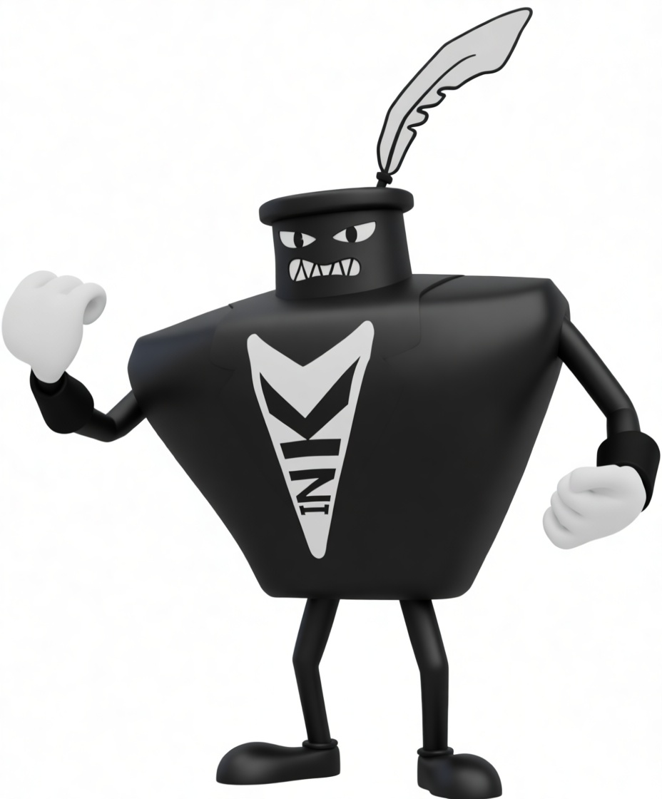 Ink Bottle Cartoon Figurine free 3D printable STL