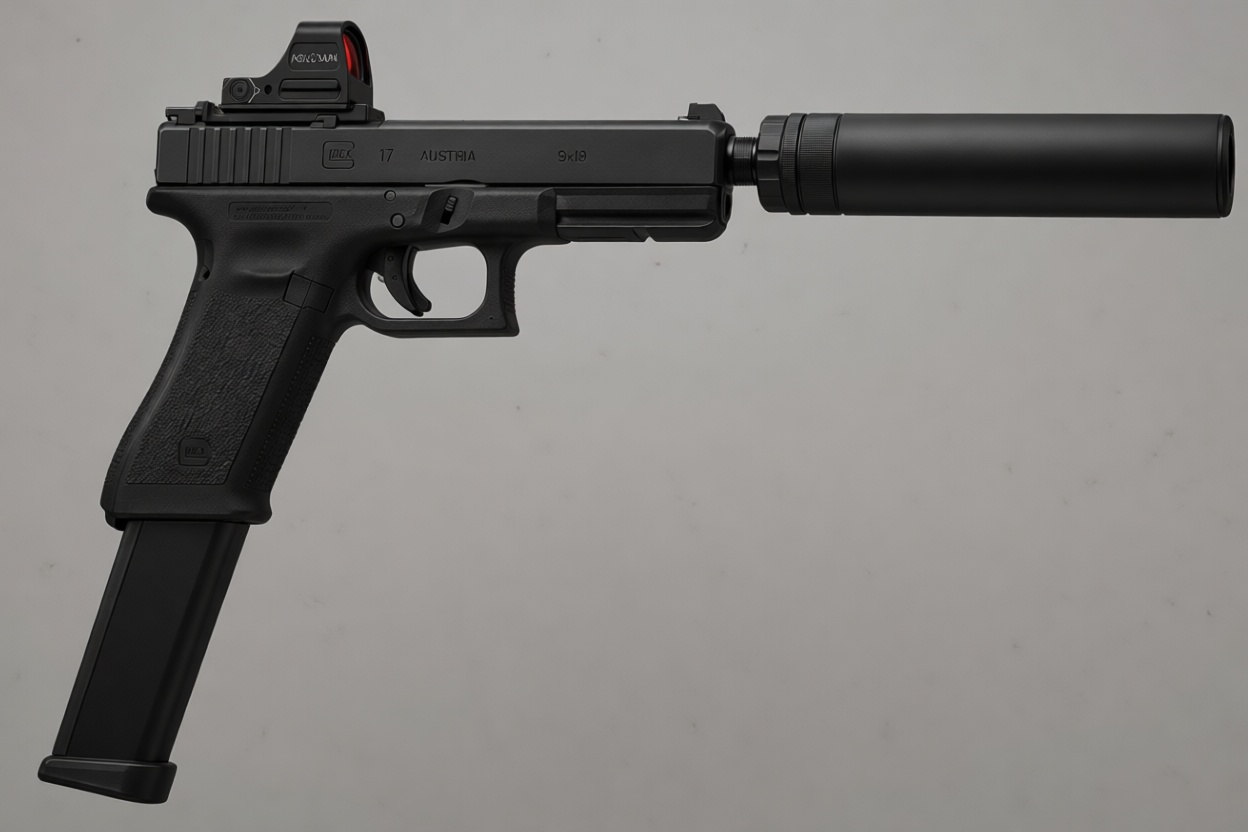 Glock 17 Pistol Model free 3D printable STL