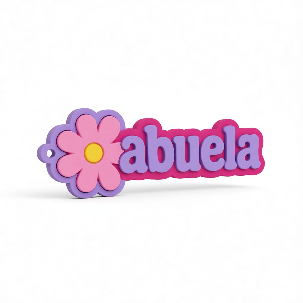 Abuela Flower Keychain free 3D printable STL