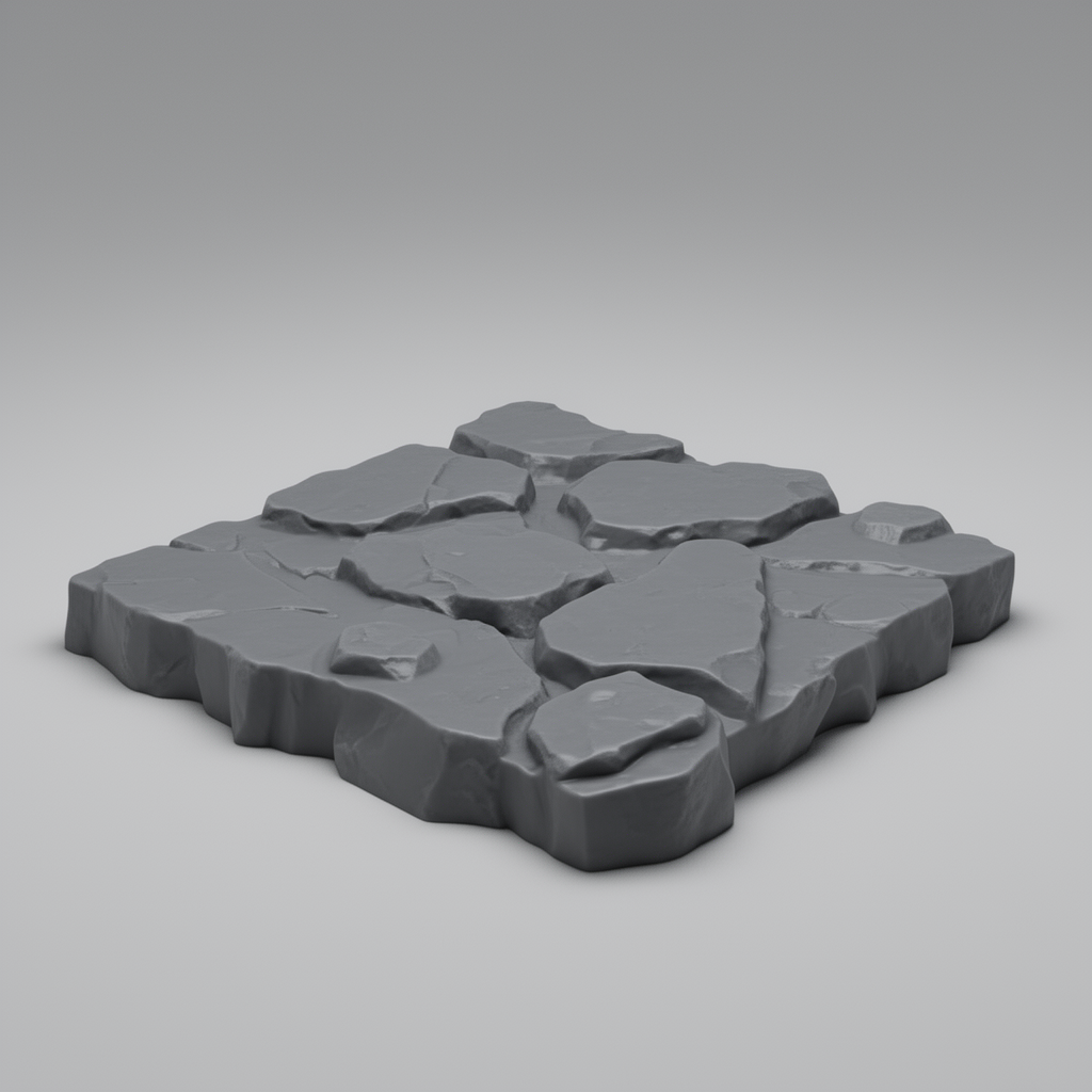 Rock Floor Tile free 3D printable STL