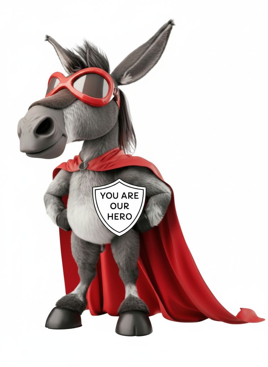 Superhero Donkey Figurine free 3D printable STL