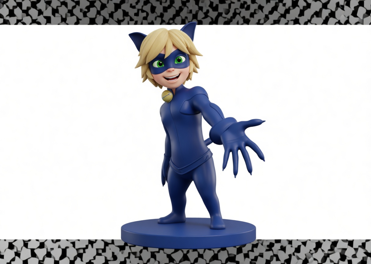 Cat Noir Figurine free 3D printable STL