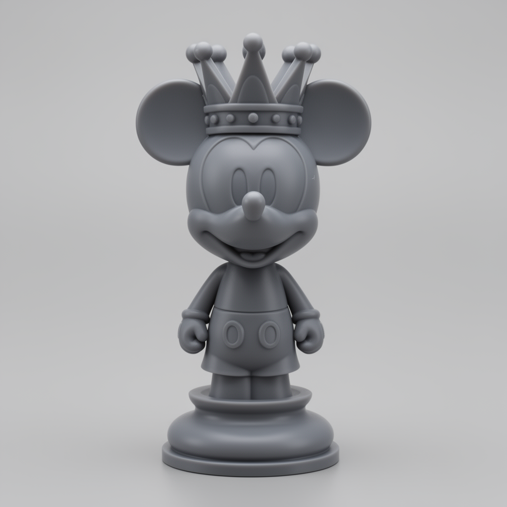Mickey Mouse King Chesspiece free 3D printable STL