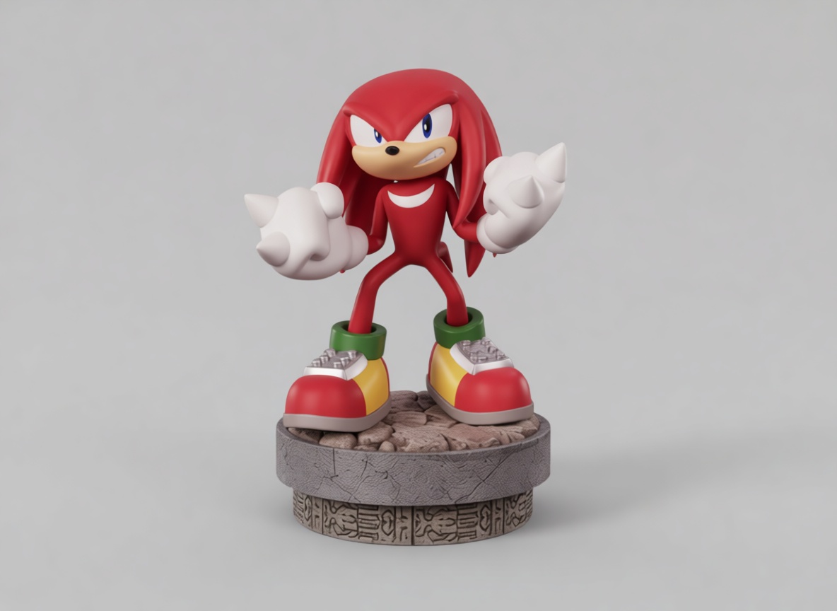 Knuckles the Echidna Figurine free 3D printable STL