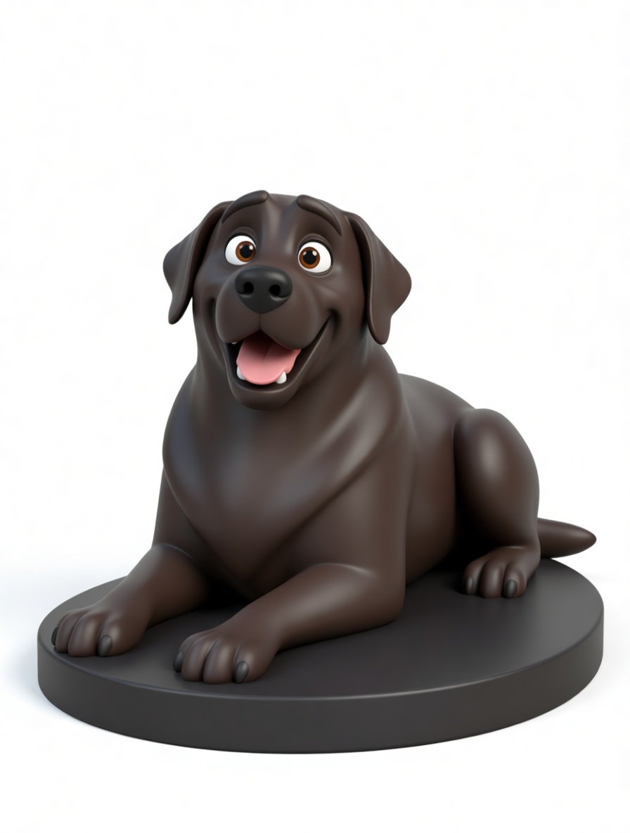 Chocolate Labrador Figurine free 3D printable STL