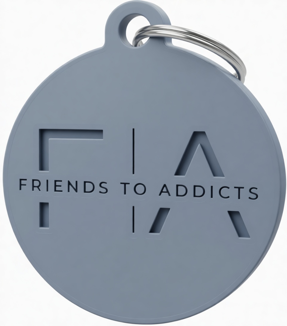 Friends to Addicts Tag free 3D printable STL