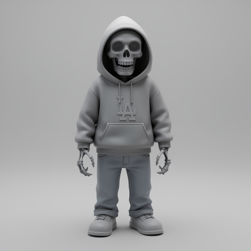 Skeleton Hoodie Figurine free 3D printable STL