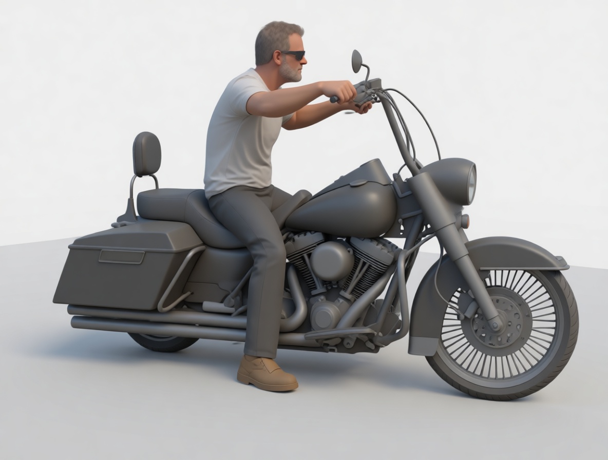 Harley-Davidson Rider Model free 3D printable STL