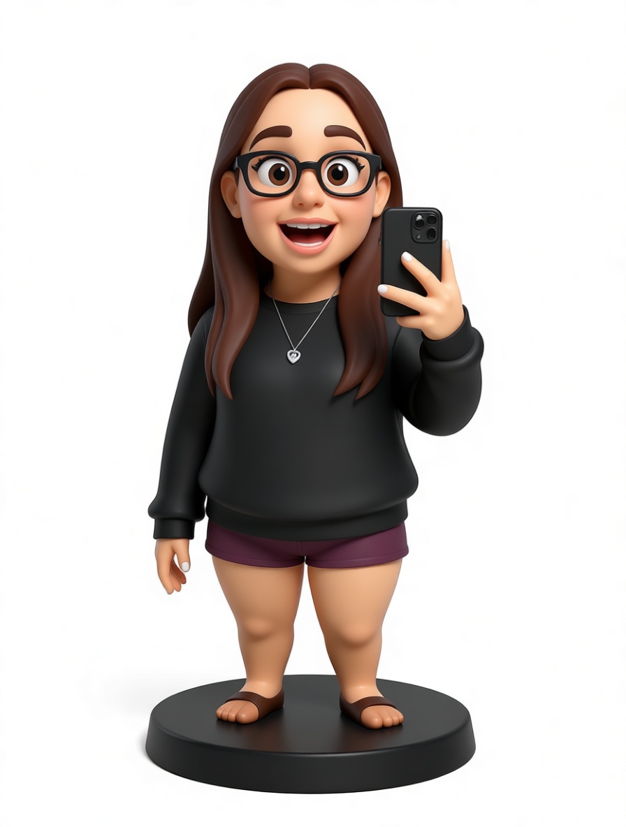 Woman Selfie Figurine free 3D printable STL