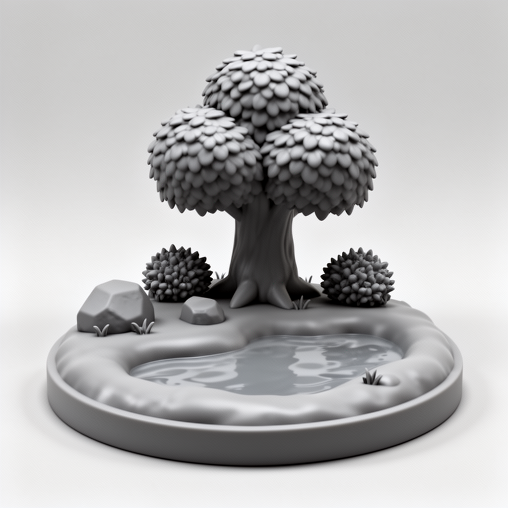 Animal Crossing Nature Diorama free 3D printable STL
