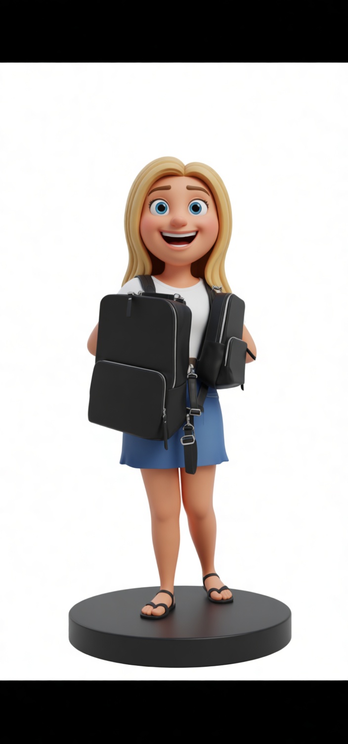Smiling Teen Girl Figurine free 3D printable STL