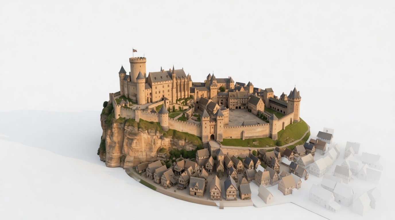 Medieval Castle Model free 3D printable STL