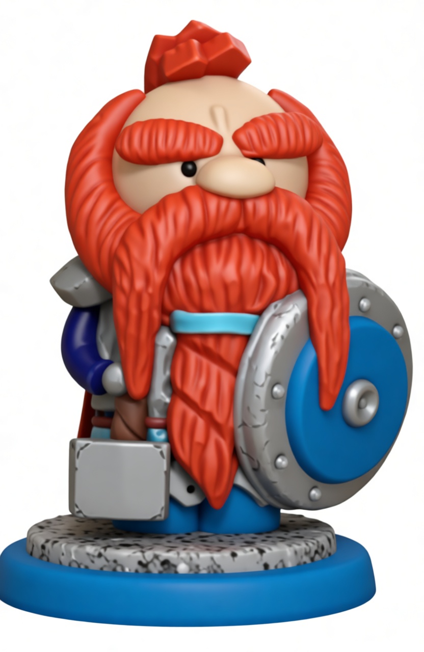 Dwarf Warrior Figurine free 3D printable STL