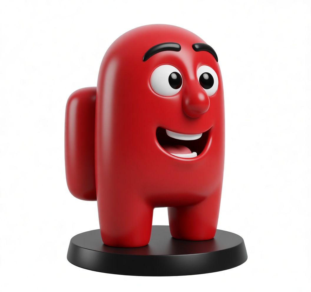 Red Among Us Crewmate Figurine free 3D printable STL