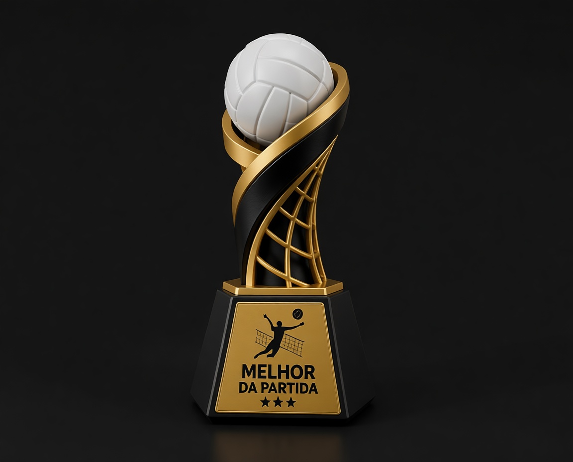 Volleyball Trophy Model free 3D printable STL