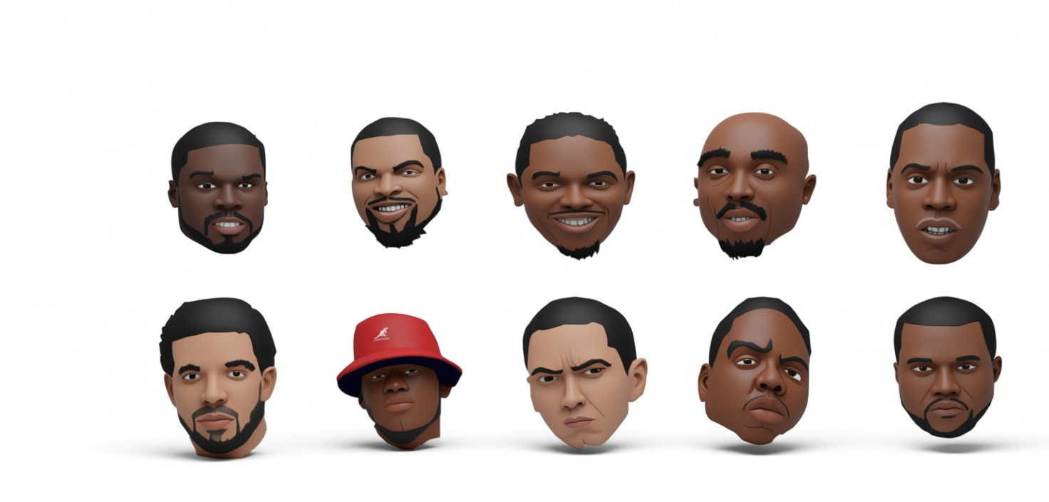 Hip Hop Legends Busts free 3D printable STL