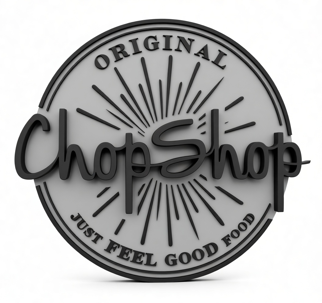 Chop Shop Logo Plaque free 3D printable STL