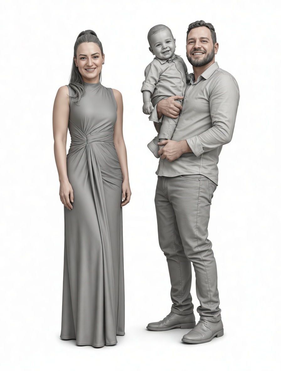 Family Portrait Statue free 3D printable STL