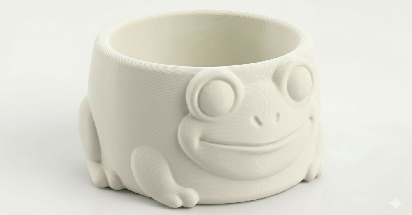 Frog Planter Pot free 3D printable STL