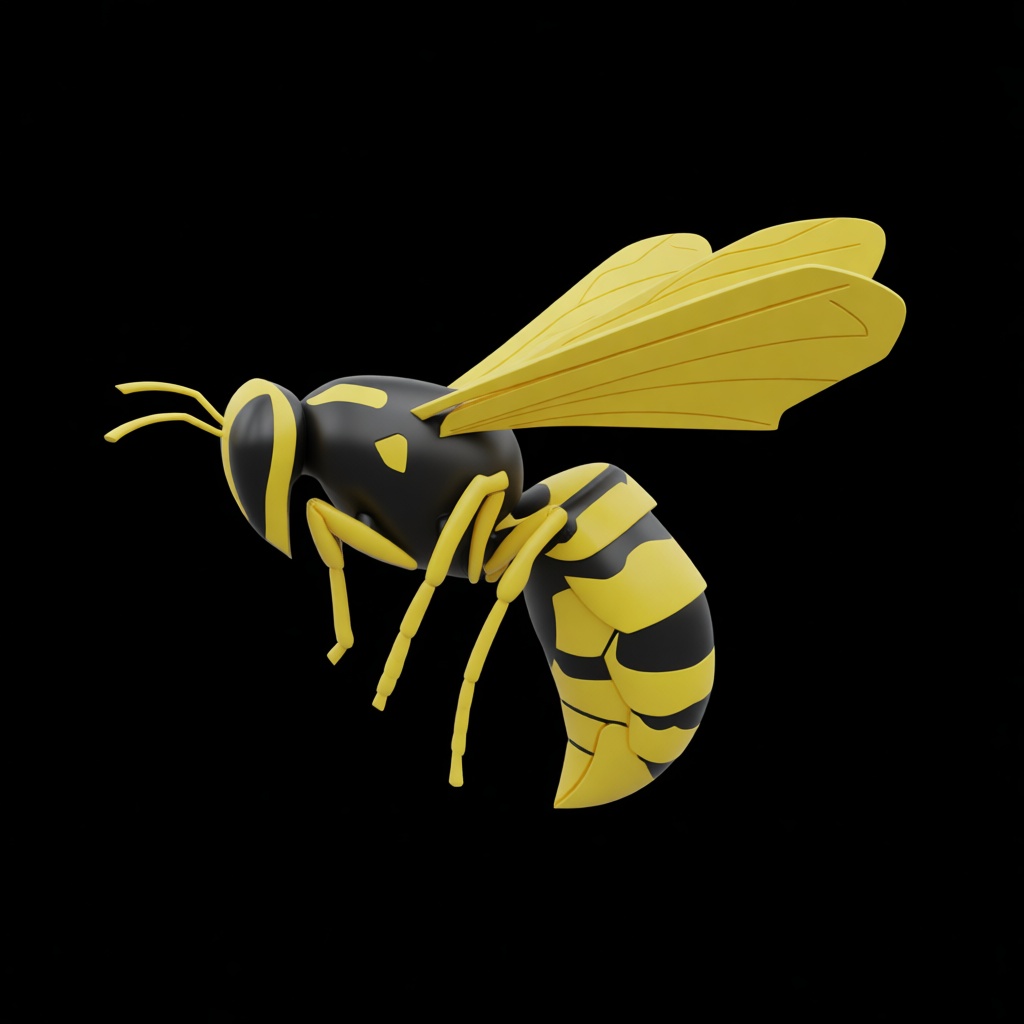 Yellowjacket Wasp Model free 3D printable STL