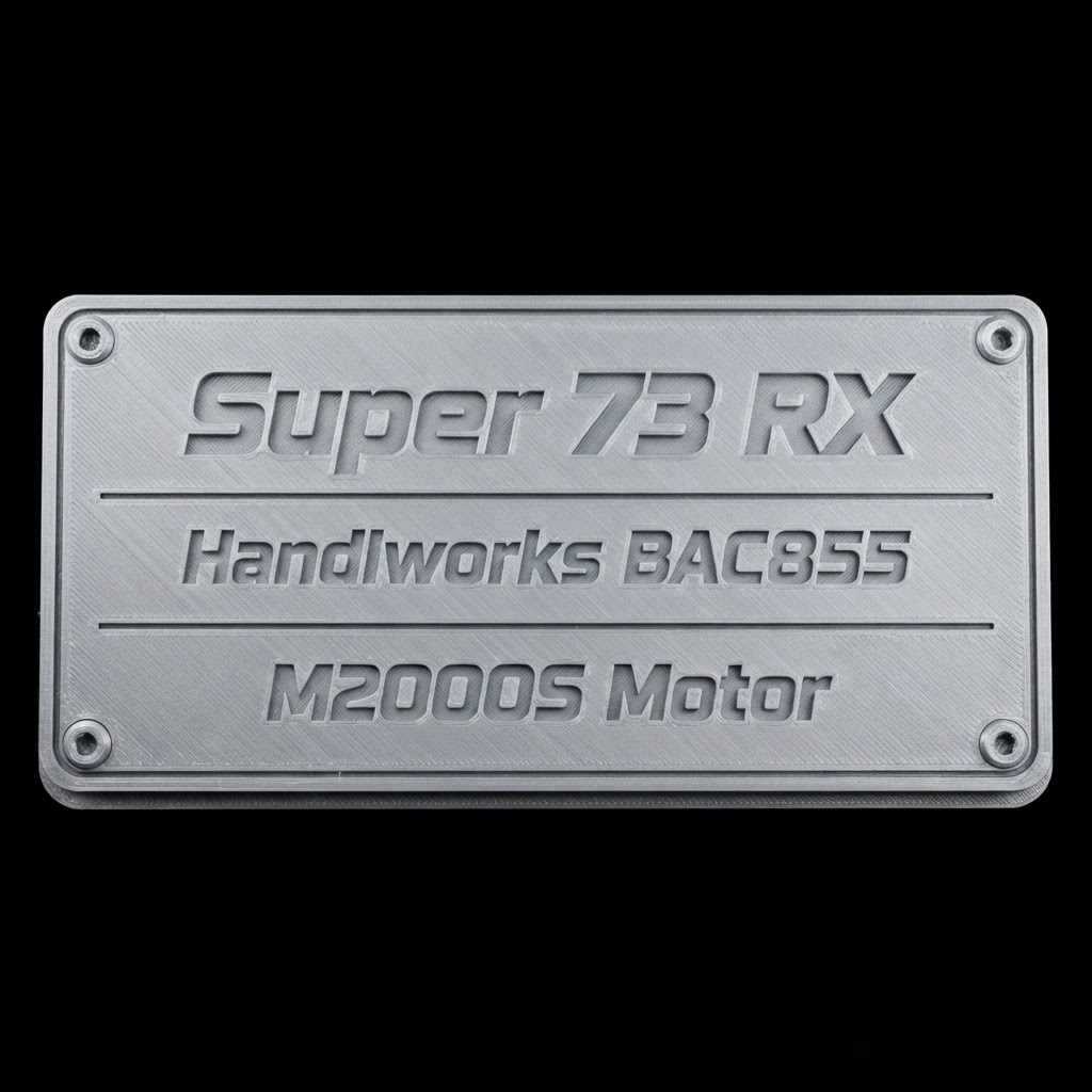 Super 73 RX Motor Plate free 3D printable STL