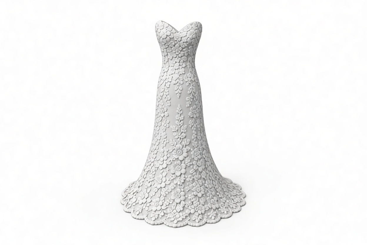 Wedding Dress Sculpture free 3D printable STL