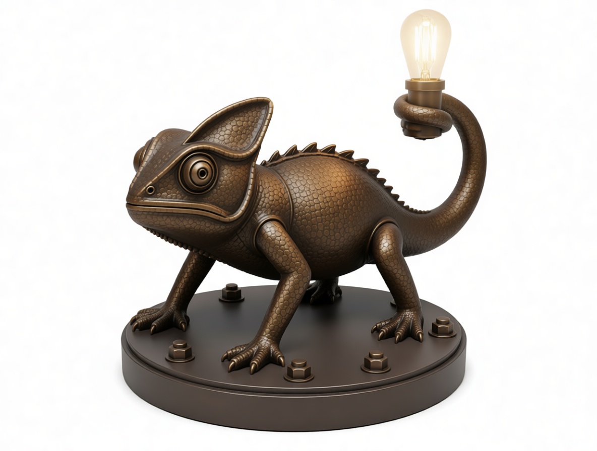 Chameleon Lamp Sculpture free 3D printable STL