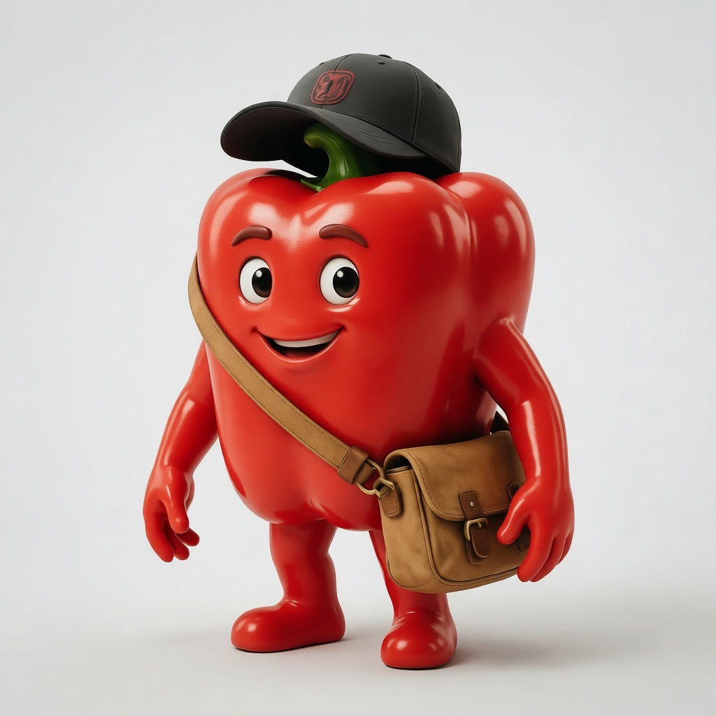 Red Bell Pepper Figurine free 3D printable STL
