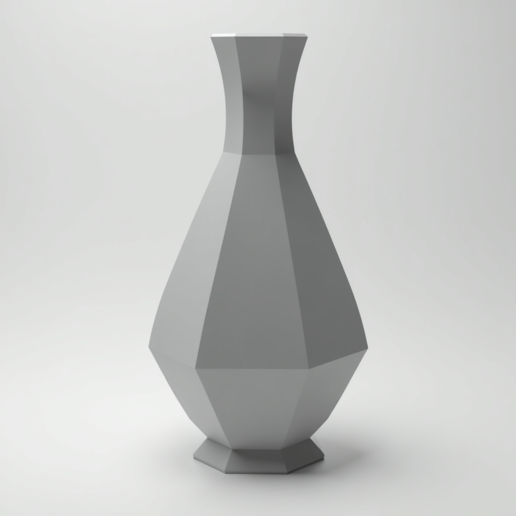 Low Poly Vase Model free 3D printable STL