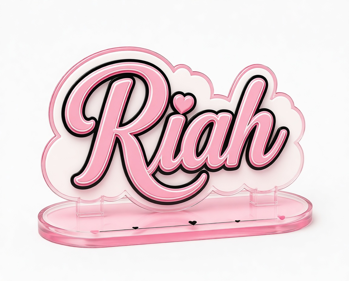 Riah Name Plaque free 3D printable STL