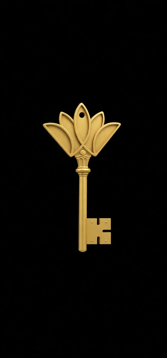 Ornate Floral Key Model free 3D printable STL