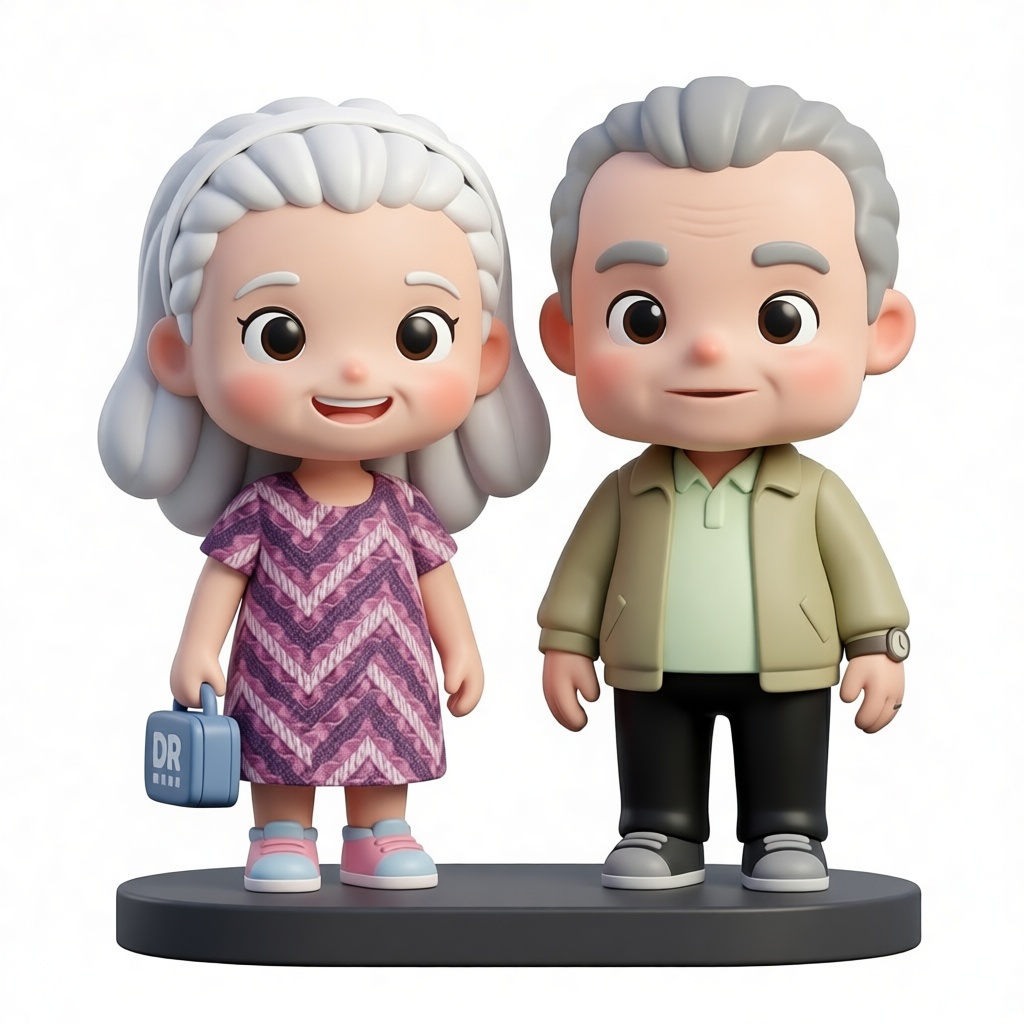 Elderly Couple Figurines free 3D printable STL