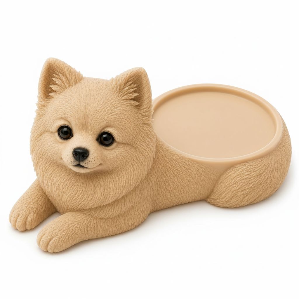 Pomeranian Dog Planter free 3D printable STL
