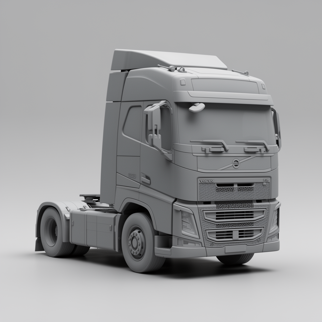 Volvo FM 2023 Truck Model free 3D printable STL