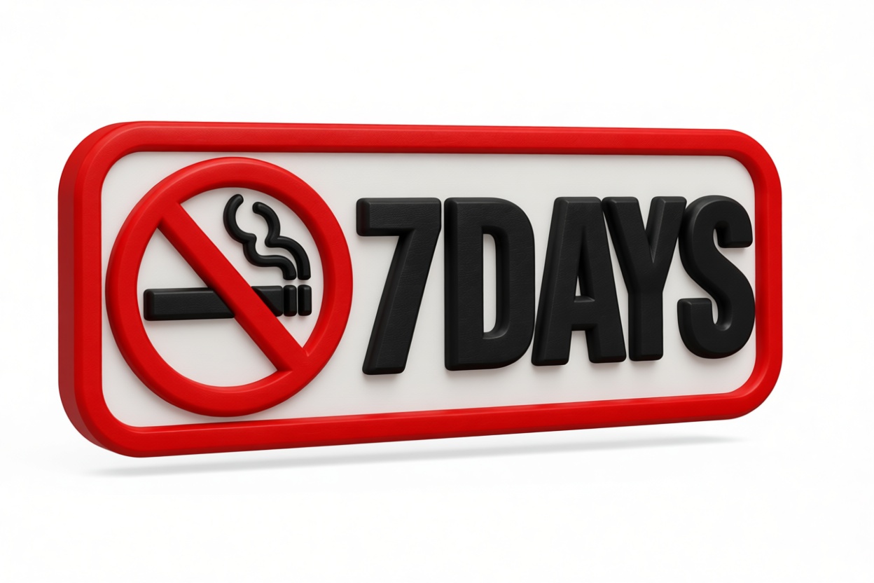 No Smoking 7 Days Sign free 3D printable STL