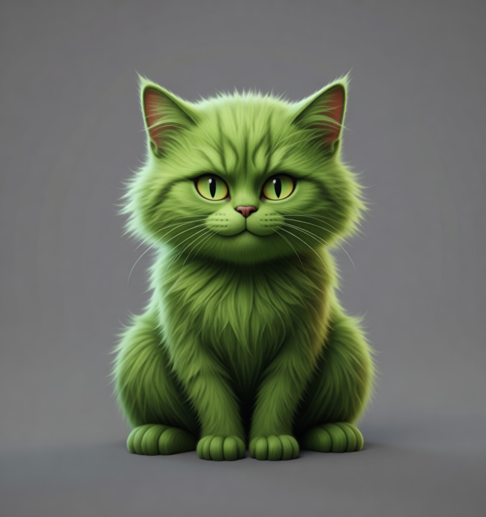 Green Cat Figurine free 3D printable STL