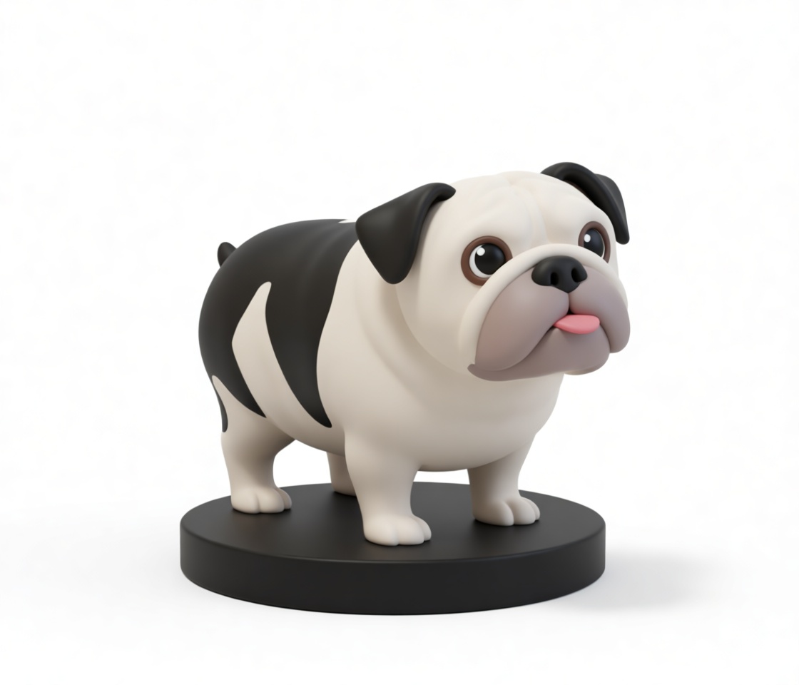 Pug Dog Figurine free 3D printable STL