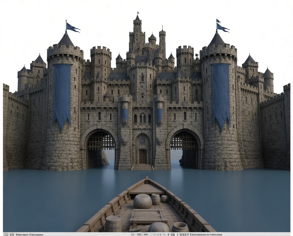 Medieval Castle Gatehouse Model free 3D printable STL