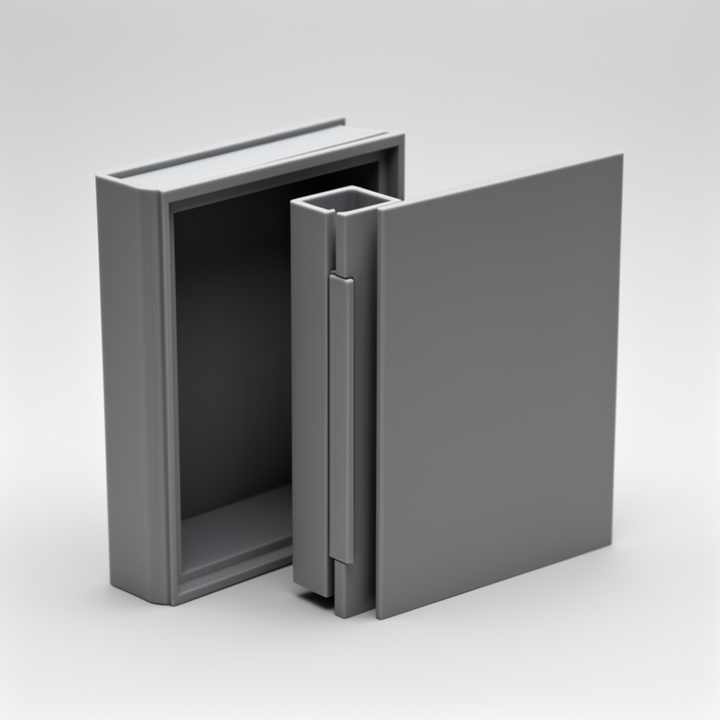 Hinged Hollow Book Box free 3D printable STL