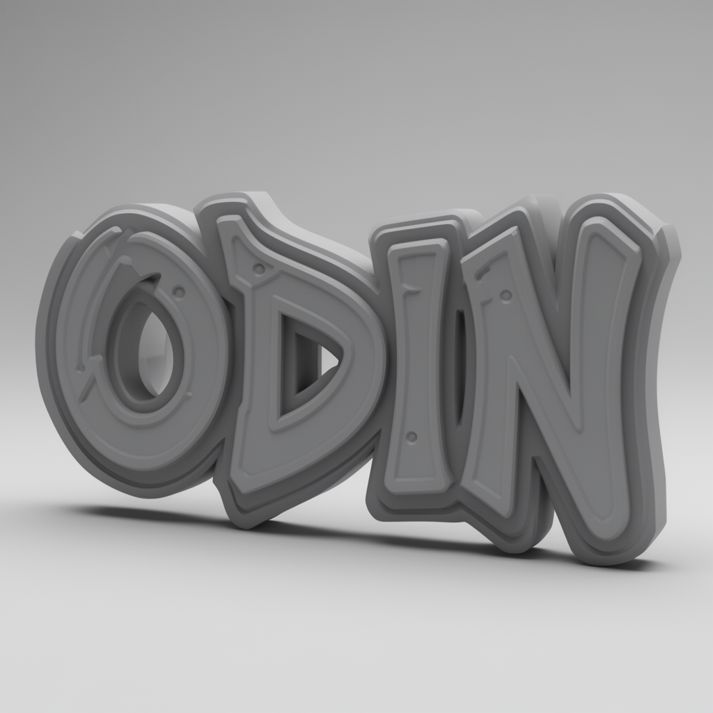 ODIN Graffiti Nameplate free 3D printable STL