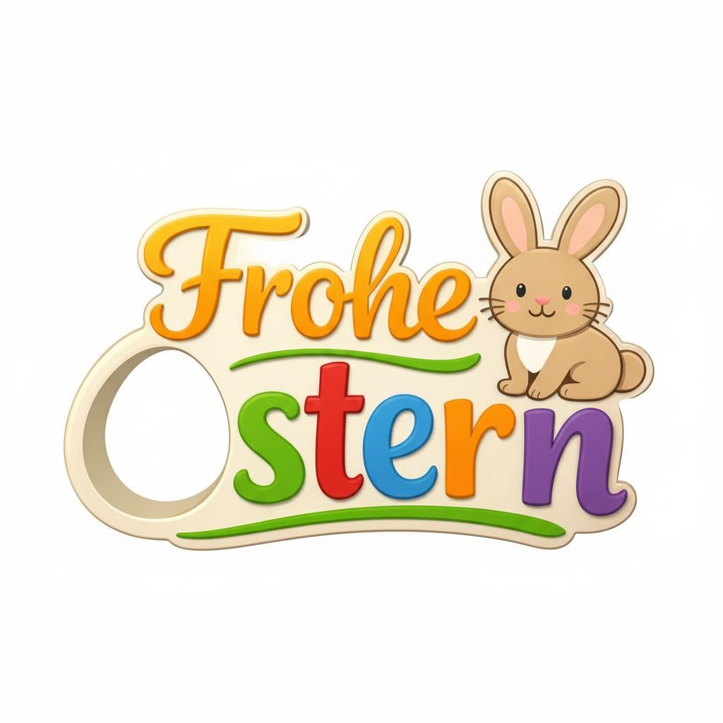Frohe Ostern Sign free 3D printable STL