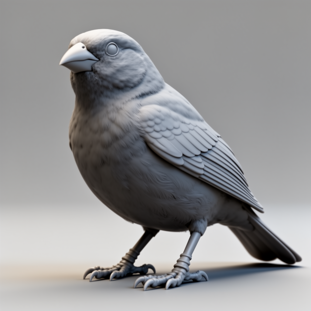 Large Ground Finch Figurine free 3D printable STL