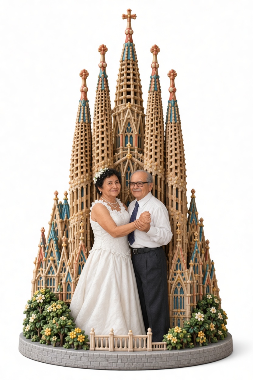 Sagrada Familia Couple Figurine free 3D printable STL