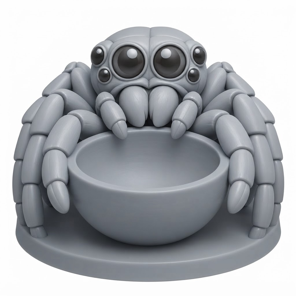 Cartoon Spider Bowl free 3D printable STL