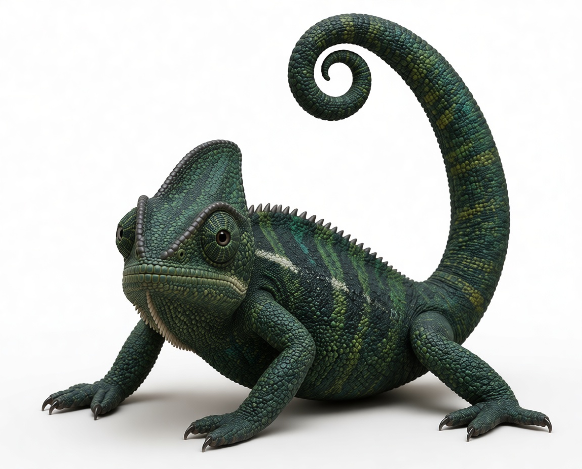 Veiled Chameleon Figurine free 3D printable STL