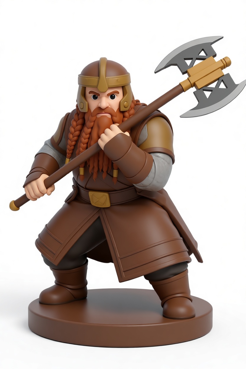 Dwarf Warrior Figurine free 3D printable STL
